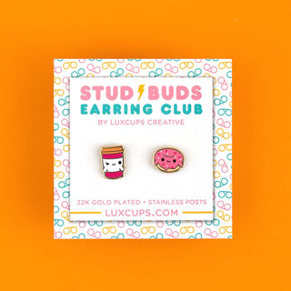LuxCups Creative Stud Earrings Breakfast Buds Earrings - Stud Buds Earring Club