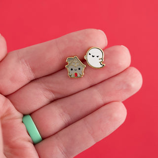 LuxCups Creative Stud Earrings Ghoul Friends Earrings - Stud Buds Earring Club