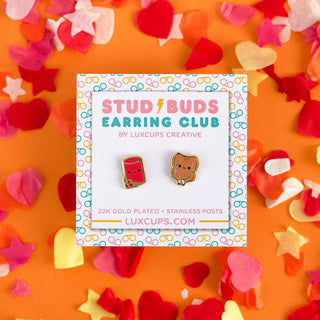 LuxCups Creative Stud Earrings November Earrings - Stud Buds Earring Club
