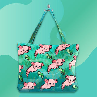 LuxCups Creative Tote Bag Axolotl Tote Bag