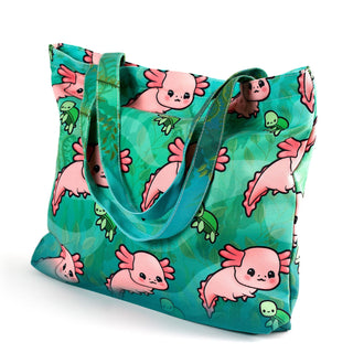 LuxCups Creative Tote Bag Axolotl Tote Bag