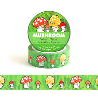 LuxCups Creative Washi Tape Mushroom Washi Tape