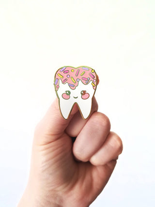 Pink Sweet Tooth Enamel Pin