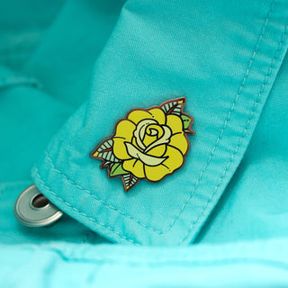 Yellow Rose Enamel Pin