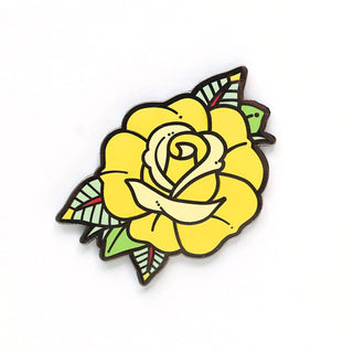 Yellow Rose Enamel Pin