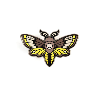 Deaths Head Moth Enamel Pin