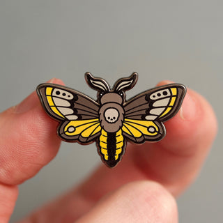 Deaths Head Moth Enamel Pin