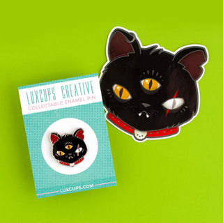 Gritty Kitty Enamel Pin