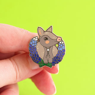 Laurel Armadillo Enamel Pin