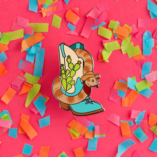 Snake In My Boot Enamel Pin