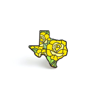 Texas Yellow Roses Enamel Pin