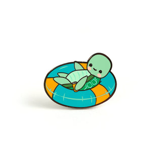 Tubin' Turtle Enamel Pin