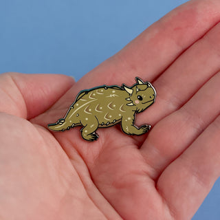 Horned Toad Enamel Pin