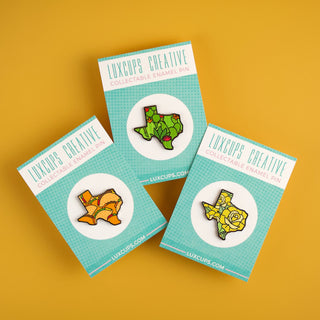 Texas Cacti Enamel Pin