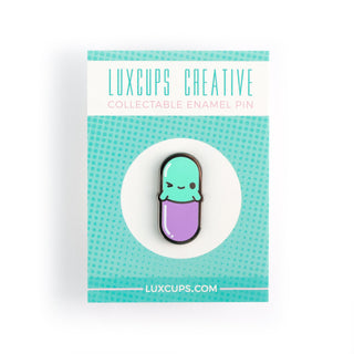 Happy Pill Enamel Pin