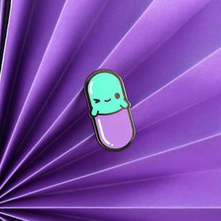 Happy Pill Enamel Pin