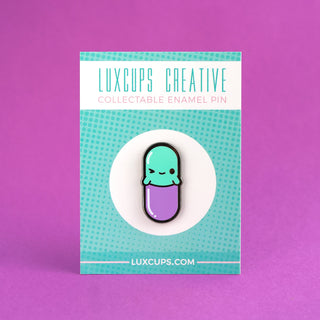 Happy Pill Enamel Pin