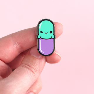 Happy Pill Enamel Pin